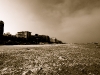 la neve sulla spiaggia di gabicce mare